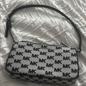 Michael Kors Monogram Black and White Shoulder Bag